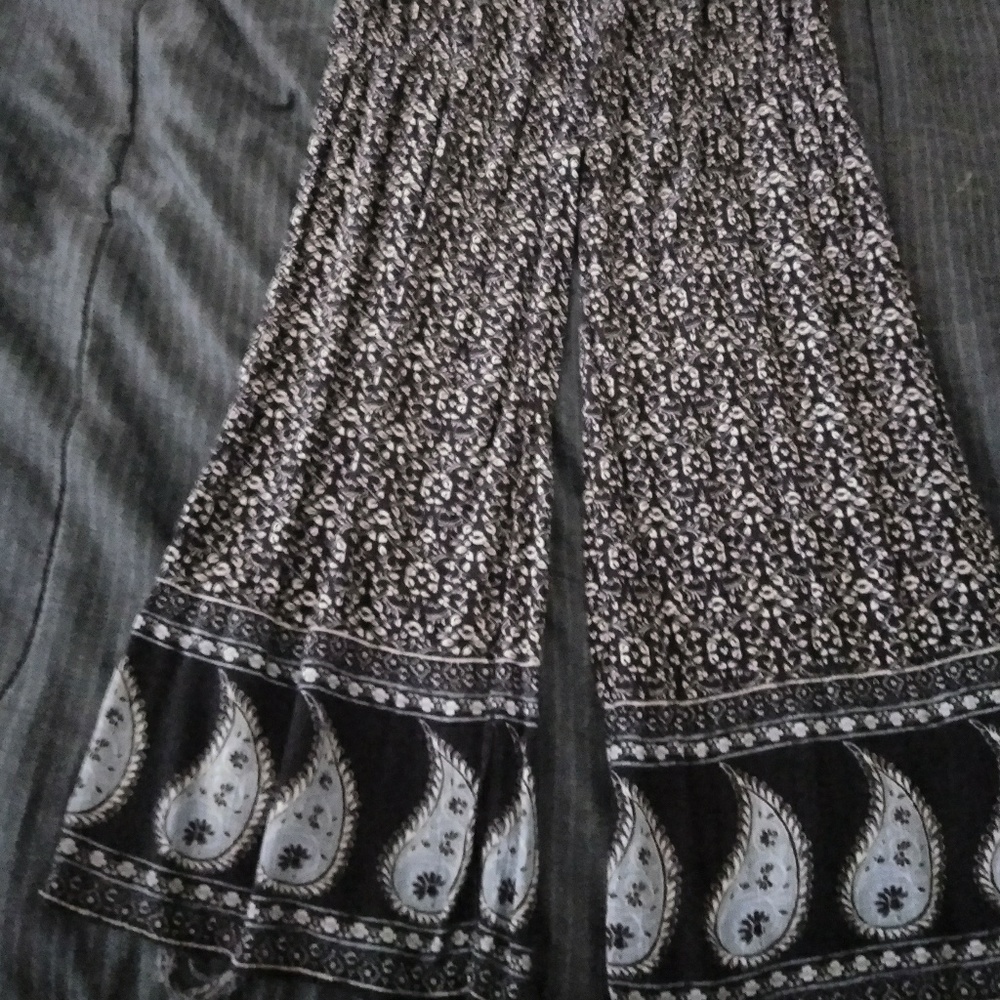 Boho Shiek navy blue and white summer pants